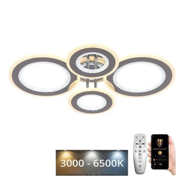 LED Ściemnialny żyrandol natynkowy LED/100W/230V 3000-6500K + pilot zdalnego sterowania