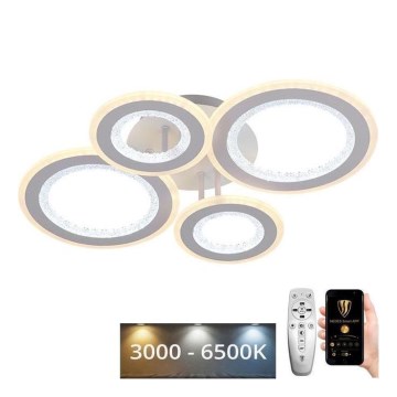 LED Ściemnialny żyrandol natynkowy LED/100W/230V 3000-6500K + pilot zdalnego sterowania