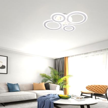 LED Ściemnialny żyrandol natynkowy LED/100W/230V 3000-6500K + pilot zdalnego sterowania