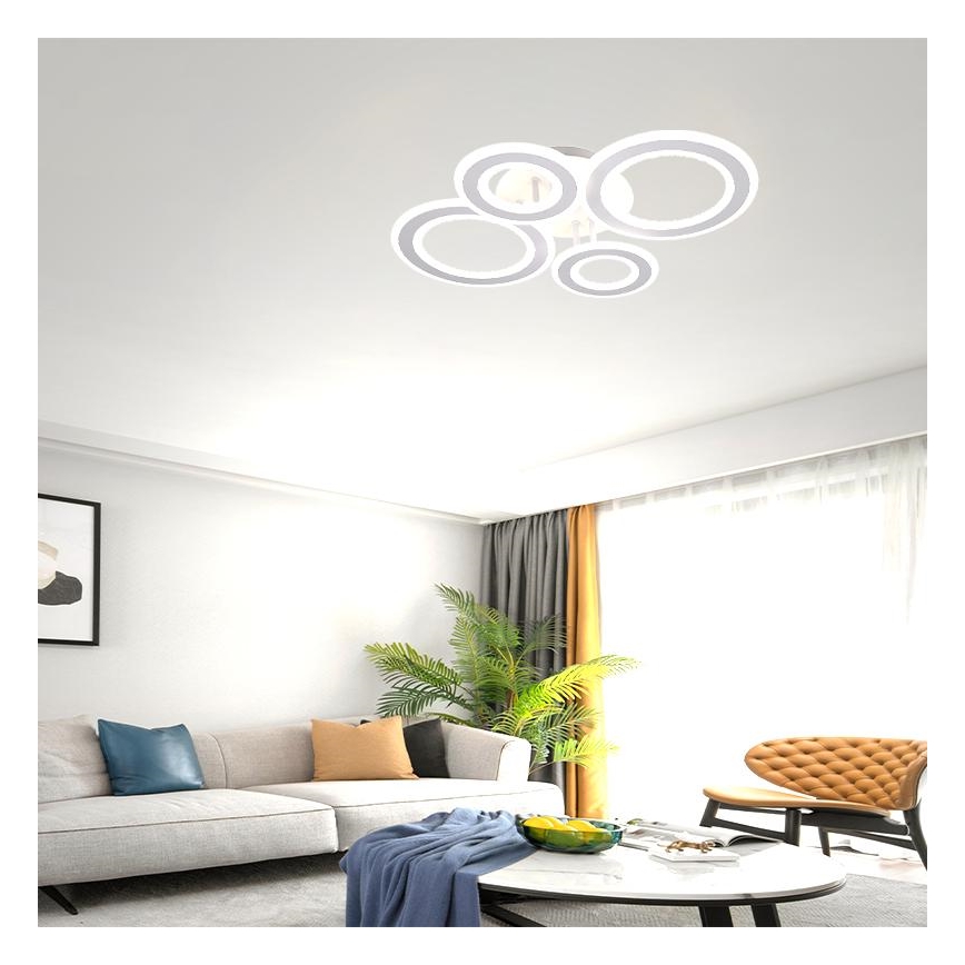 LED Ściemnialny żyrandol natynkowy LED/100W/230V 3000-6500K + pilot zdalnego sterowania