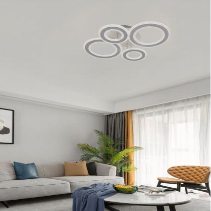 LED Ściemnialny żyrandol natynkowy LED/100W/230V 3000-6500K + pilot zdalnego sterowania