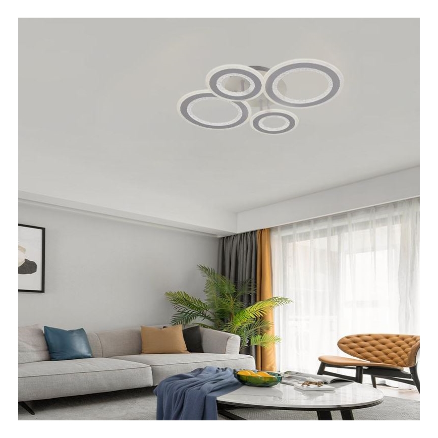 LED Ściemnialny żyrandol natynkowy LED/100W/230V 3000-6500K + pilot zdalnego sterowania