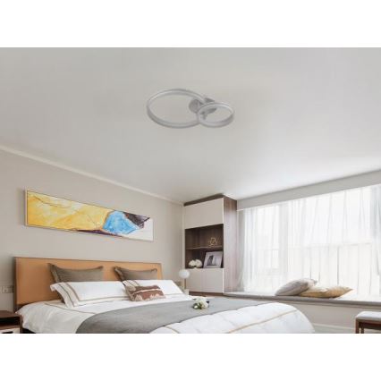 LED Ściemnialny żyrandol natynkowy LED/110W/230V 3000-6500K + pilot zdalnego sterowania
