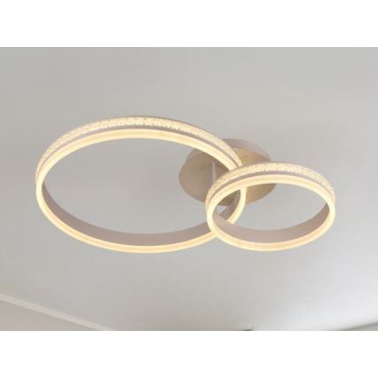 LED Ściemnialny żyrandol natynkowy LED/110W/230V 3000-6500K + pilot zdalnego sterowania