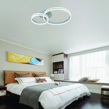 LED Ściemnialny żyrandol natynkowy LED/110W/230V 3000-6500K + pilot zdalnego sterowania