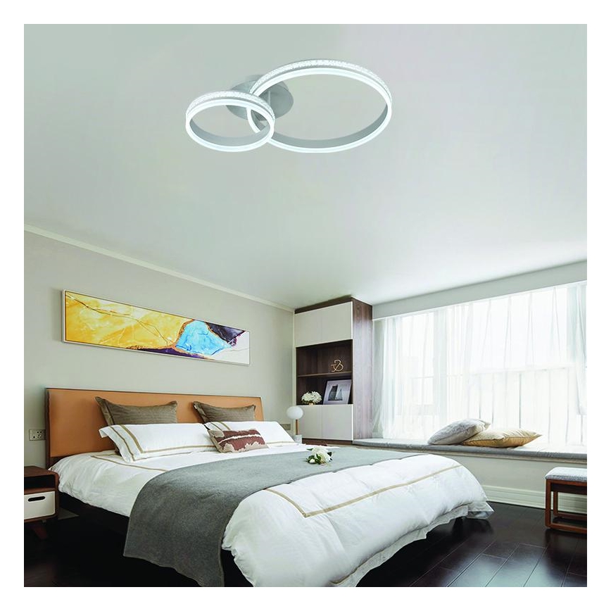 LED Ściemnialny żyrandol natynkowy LED/110W/230V 3000-6500K + pilot zdalnego sterowania