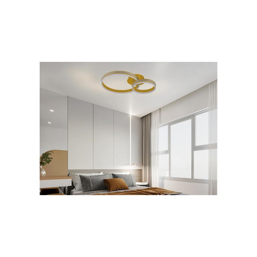 LED ściemnialny żyrandol natynkowy LED/110W/230V 3000-6500K + pilot zdalnego sterowania