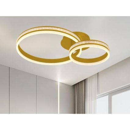 LED ściemnialny żyrandol natynkowy LED/110W/230V 3000-6500K + pilot zdalnego sterowania