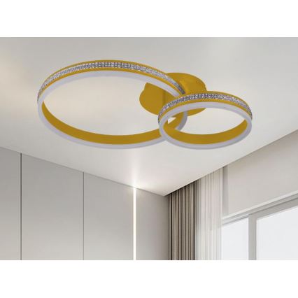 LED ściemnialny żyrandol natynkowy LED/110W/230V 3000-6500K + pilot zdalnego sterowania