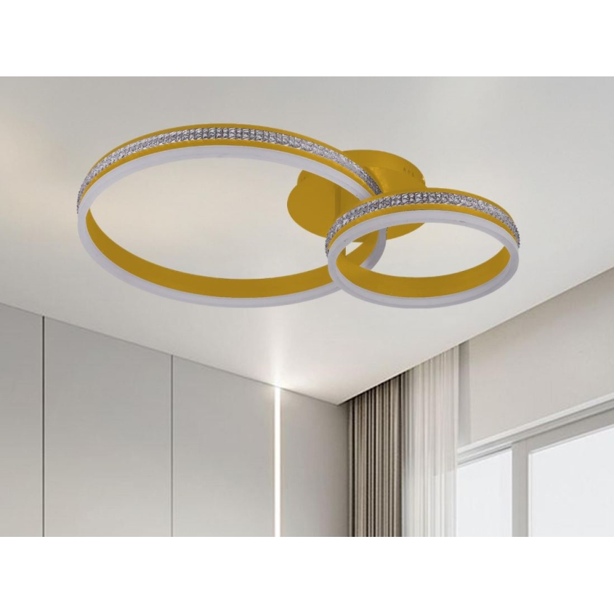 LED ściemnialny żyrandol natynkowy LED/110W/230V 3000-6500K + pilot zdalnego sterowania