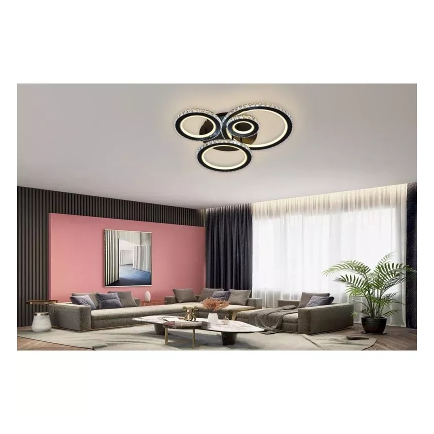 LED Ściemnialny żyrandol natynkowy LED/120W/230V 3000-6500K + pilot zdalnego sterowania