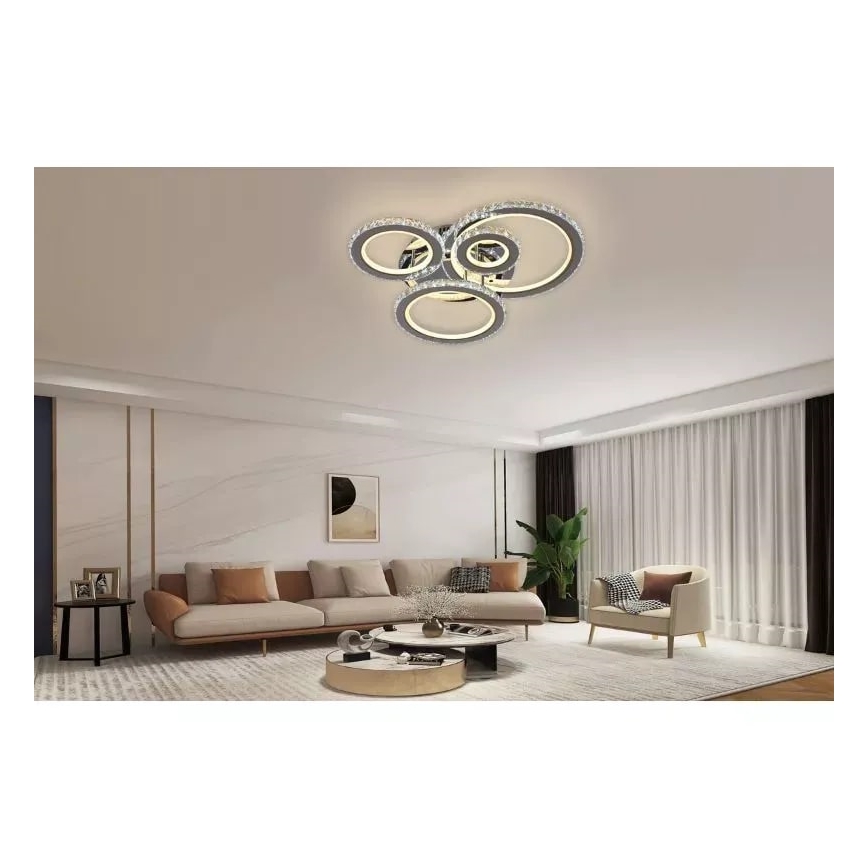 LED Ściemnialny żyrandol natynkowy LED/120W/230V 3000-6500K + pilot zdalnego sterowania