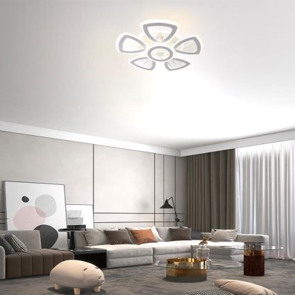 LED Ściemnialny żyrandol natynkowy LED/145W/230V 3000-6500K + pilot zdalnego sterowania