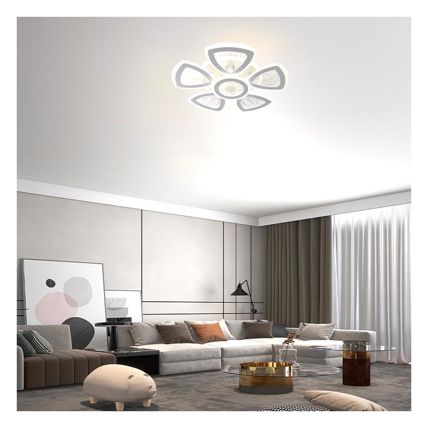 LED Ściemnialny żyrandol natynkowy LED/145W/230V 3000-6500K + pilot zdalnego sterowania