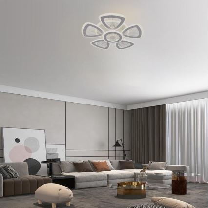LED Ściemnialny żyrandol natynkowy LED/145W/230V 3000-6500K + pilot zdalnego sterowania