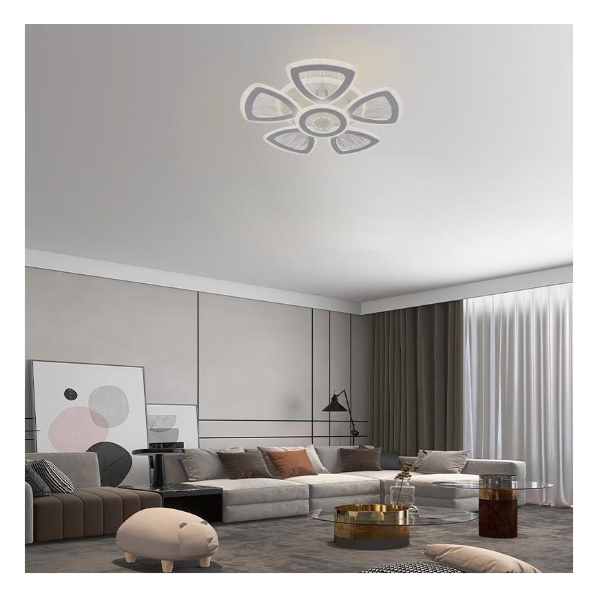 LED Ściemnialny żyrandol natynkowy LED/145W/230V 3000-6500K + pilot zdalnego sterowania