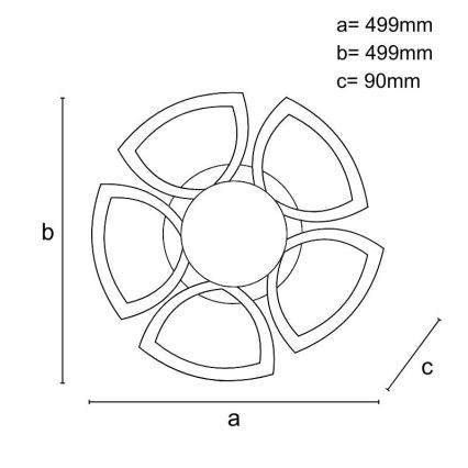 LED Ściemnialny żyrandol natynkowy LED/145W/230V 3000-6500K + pilot zdalnego sterowania