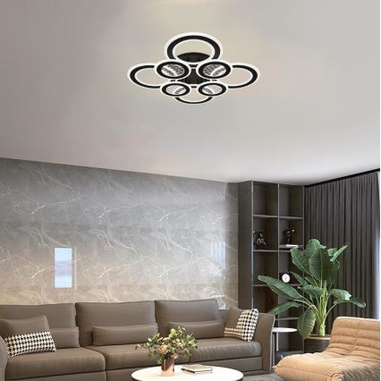LED Ściemnialny żyrandol natynkowy LED/200W/230V 3000-6500K + pilot zdalnego sterowania
