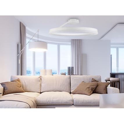 LED Ściemnialny żyrandol natynkowy LED/40W/230V 3000-6500K biały + zdalne sterowanie