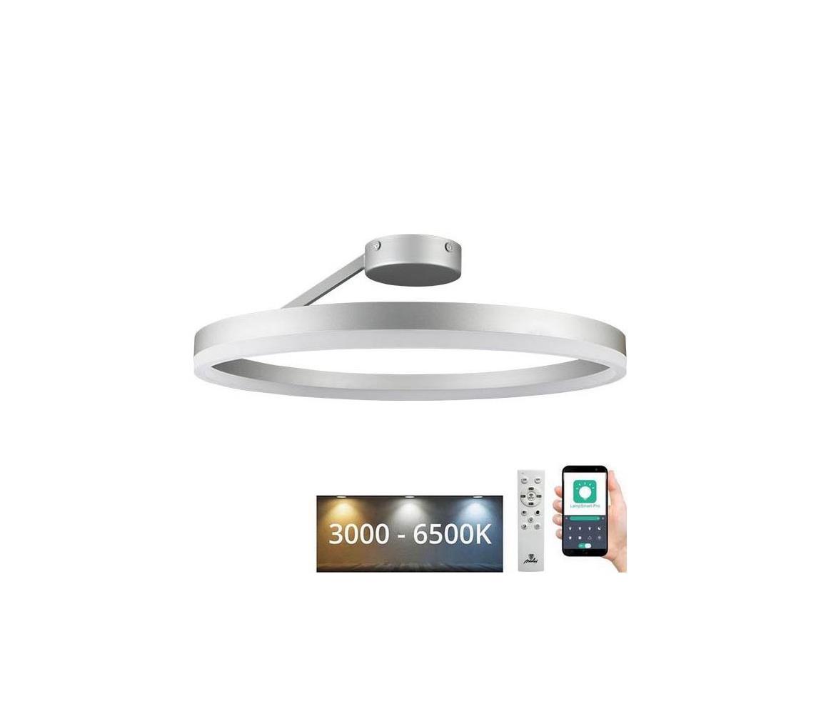 LED Ściemnialny żyrandol natynkowy LED/40W/230V 3000-6500K chrom + zdalne sterowanie