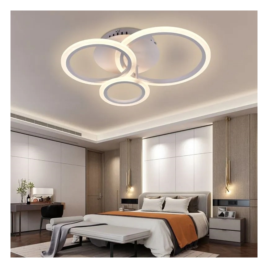 LED Ściemnialny żyrandol natynkowy LED/40W/230V 3000-6500K biała + + zdalne sterowanie