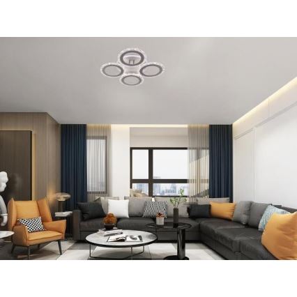 LED Ściemnialny żyrandol natynkowy LED/55W/230V 3000-6500K + pilot zdalnego sterowania