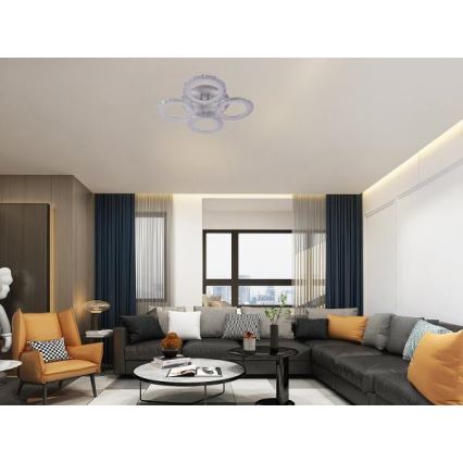LED Ściemnialny żyrandol natynkowy LED/55W/230V 3000-6500K + pilot zdalnego sterowania