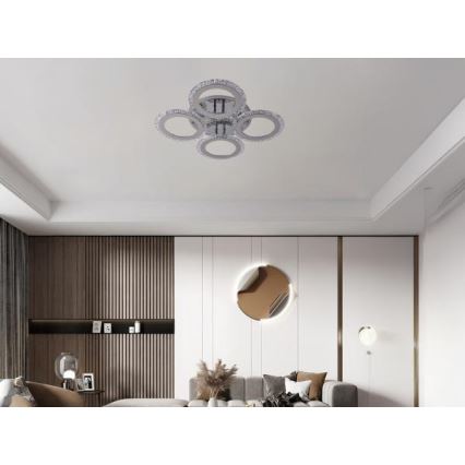 LED Ściemnialny żyrandol natynkowy LED/55W/230V 3000-6500K + pilot zdalnego sterowania