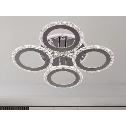 LED Ściemnialny żyrandol natynkowy LED/55W/230V 3000-6500K + pilot zdalnego sterowania