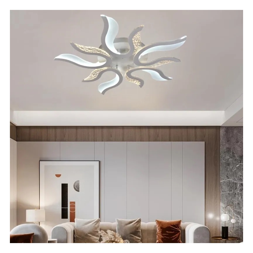 LED Ściemnialny żyrandol natynkowy LED/65W/230V 3000-6500K biały + pilot zdalnego sterowania
