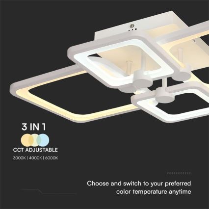 LED Ściemnialny żyrandol natynkowy LED/70W/230V 3000-6500K + pilot zdalnego sterowania