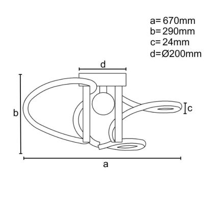 LED Ściemnialny żyrandol natynkowy LED/70W/230V 3000-6500K + pilot zdalnego sterowania