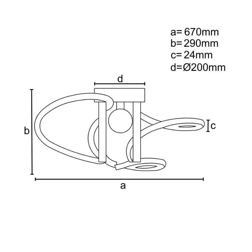 LED Ściemnialny żyrandol natynkowy LED/70W/230V 3000-6500K + pilot zdalnego sterowania