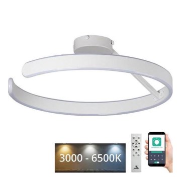 LED Ściemnialny żyrandol natynkowy LED/72W/230V 3000-6500K biały + zdalne sterowanie