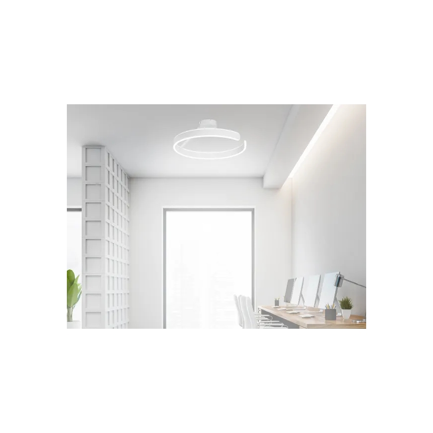 LED Ściemnialny żyrandol natynkowy LED/72W/230V 3000-6500K biały + zdalne sterowanie