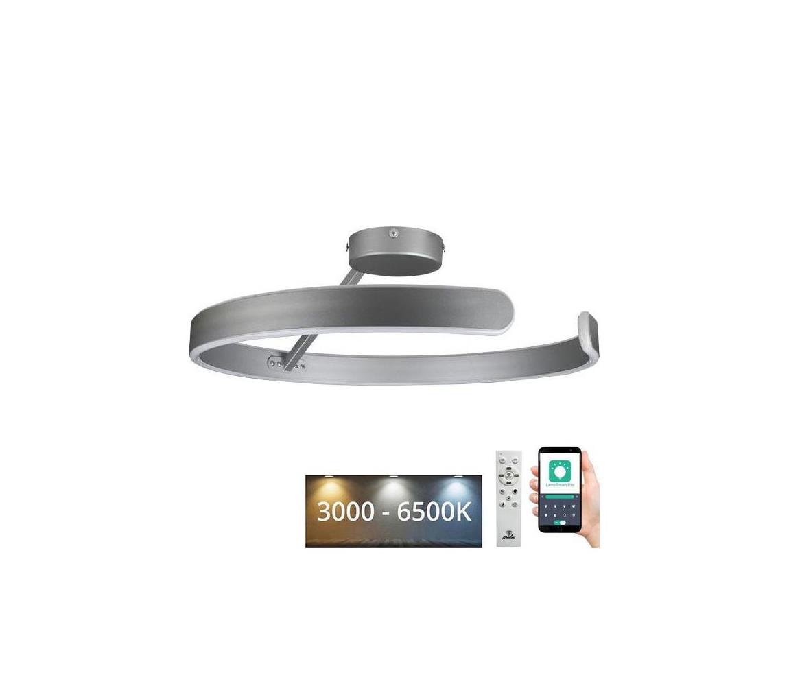 LED Ściemnialny żyrandol natynkowy LED/72W/230V 3000-6500K chrom + zdalne sterowanie