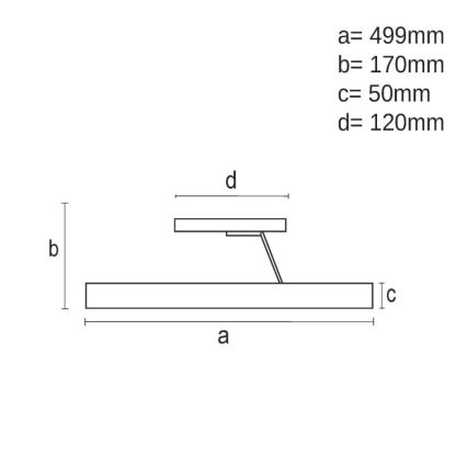 LED Ściemnialny żyrandol natynkowy LED/72W/230V 3000-6500K matowy chrom + zdalne sterowanie