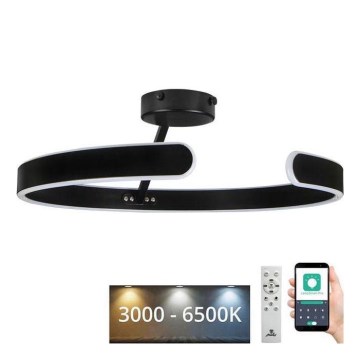 LED Ściemnialny żyrandol natynkowy LED/72W/230V 3000-6500K czarny + zdalne sterowanie