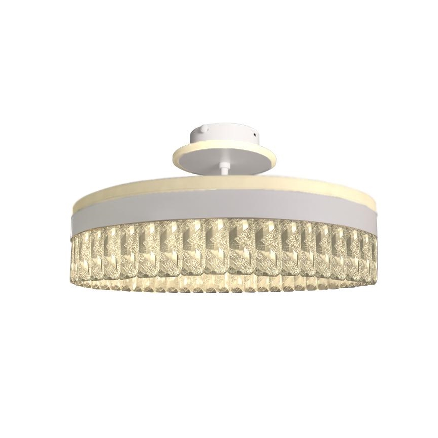 LED Ściemnialna kryształ Żyrandol natynkowy LED/75W/230V 3000-6500K biały + pilot zdalnego sterowania
