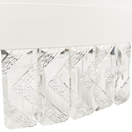 LED Ściemnialna kryształ Żyrandol natynkowy LED/75W/230V 3000-6500K biały + pilot zdalnego sterowania