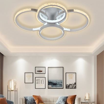 LED Ściemnialny żyrandol natynkowy LED/80W/230V 3000-6500K + pilot