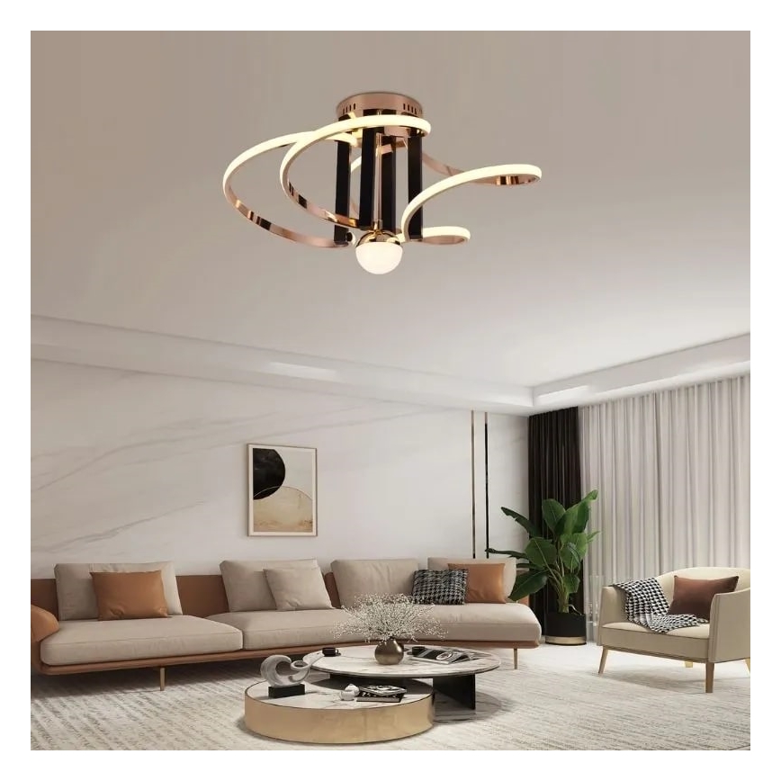 LED Ściemnialny żyrandol natynkowy LED/80W/230V 3000-6500K + pilot zdalnego sterowania