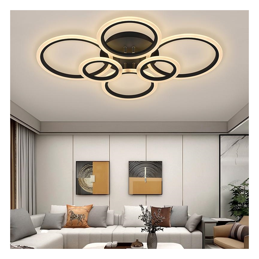 LED Ściemnialny żyrandol natynkowy LED/85W/230V 3000-6500K + pilot