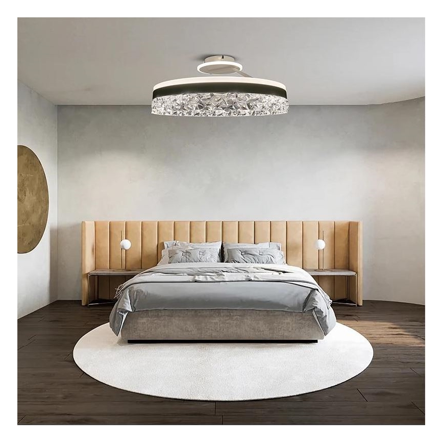 LED Ściemnialny żyrandol natynkowy LED/86W/230V 3000-6500K biały + pilot zdalnego sterowania