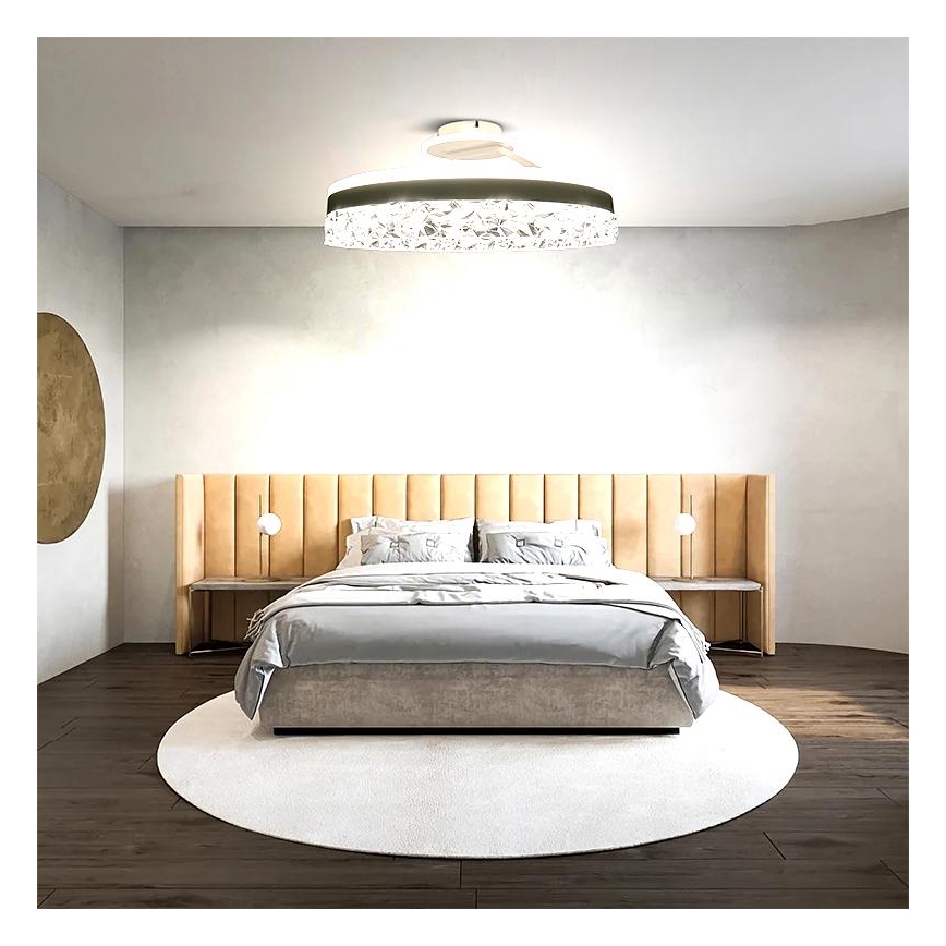 LED Ściemnialny żyrandol natynkowy LED/86W/230V 3000-6500K biały + pilot zdalnego sterowania