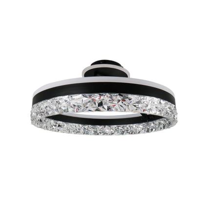 LED Ściemnialny żyrandol natynkowy LED/86W/230V 3000-6500K czarny + pilot zdalnego sterowania