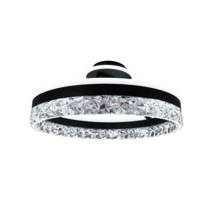 LED Ściemnialny żyrandol natynkowy LED/86W/230V 3000-6500K czarny + pilot zdalnego sterowania