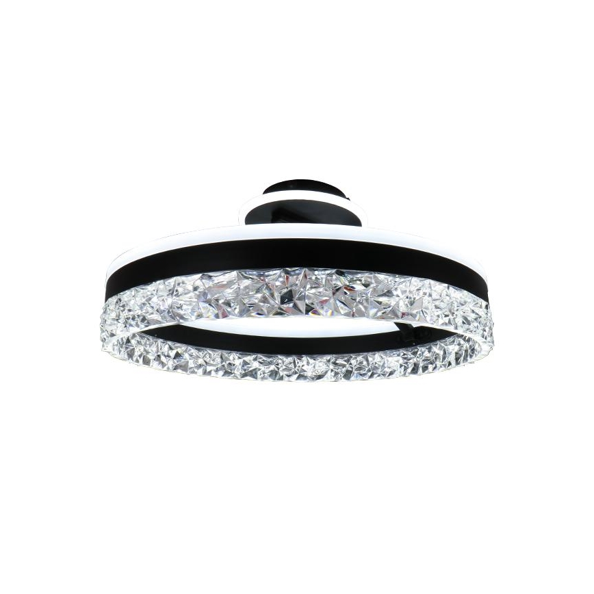 LED Ściemnialny żyrandol natynkowy LED/86W/230V 3000-6500K czarny + pilot zdalnego sterowania