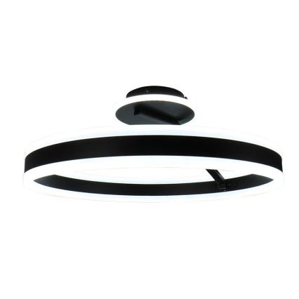 LED Ściemnialny żyrandol natynkowy LED/86W/230V 3000-6500K czarny + pilot zdalnego sterowania