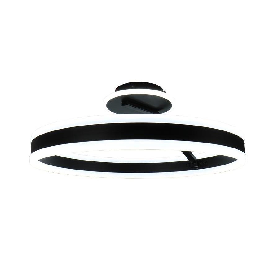 LED Ściemnialny żyrandol natynkowy LED/86W/230V 3000-6500K czarny + pilot zdalnego sterowania